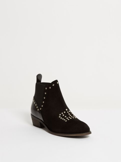 Kingsley Queen Short Boot uragano black sensory black front view