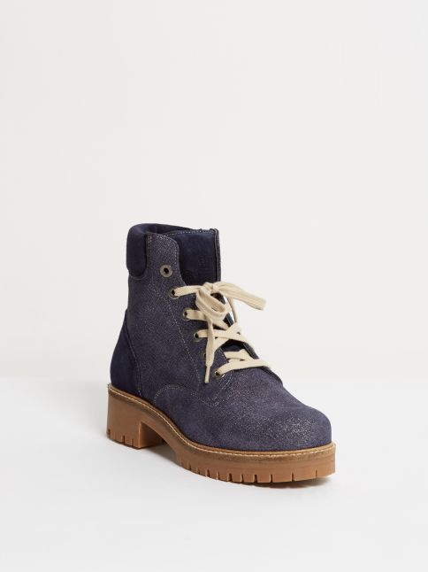 Kingsley Regina 01 Biker Boots Blue Frame Front view