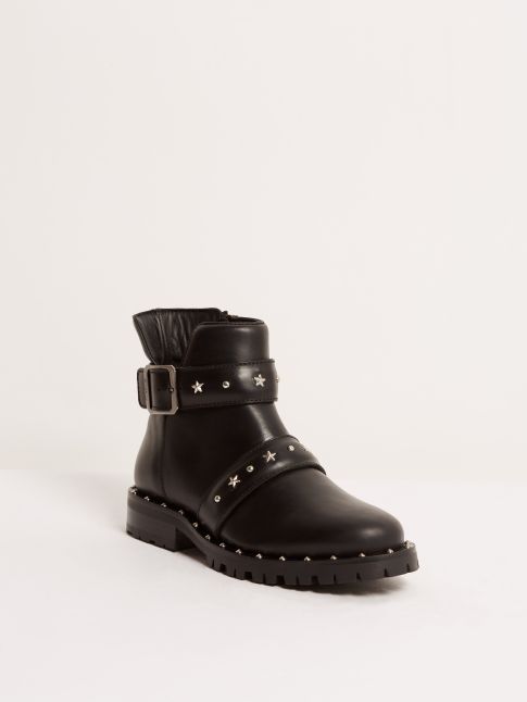 Kingsley Saffire Shoes with Stars nature black front view 