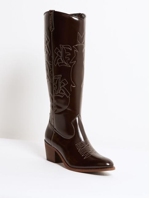 Kingsley Galloway Boots uragano dark brown front view