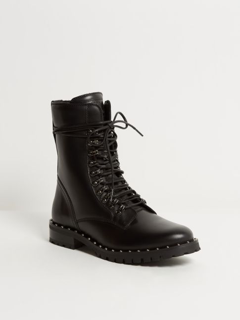 Kingsley Kaya Biker Boots nature black front view