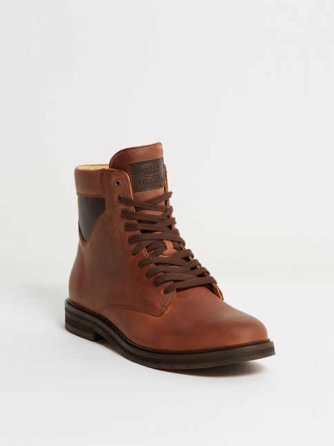 Kingsley Stone High Shoes gaucho chestnut, nature brown front view