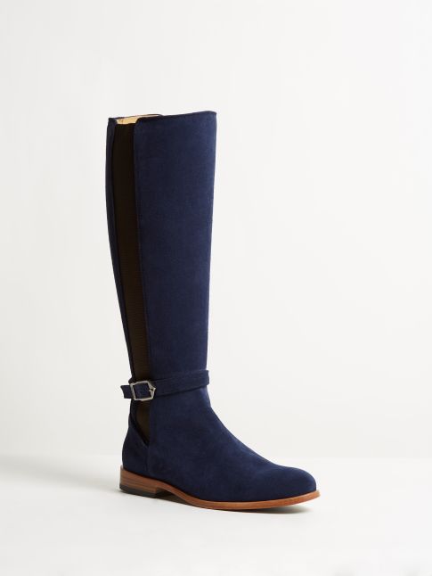 Kingsley Lauren Boots sensory blue pilota front view