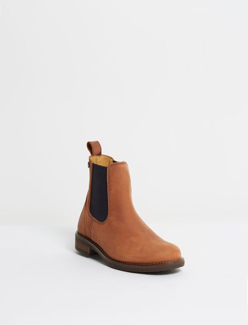 Kingsley Amsterdam Chelsea Boots gaucho chestnut, navy front view