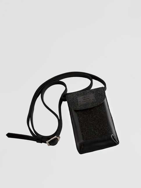 Kingsley Phone Bag nature black, stardust black front view