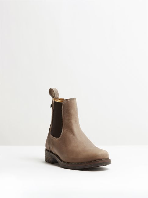 Kingsley Amsterdam Chelsea Boots gaucho grey, brown front view