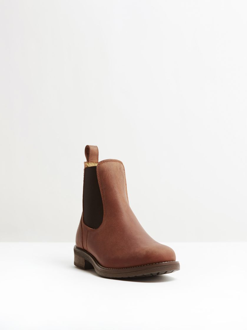 Kingsley Amsterdam Chelsea Boots gaucho chestnut, brown front view